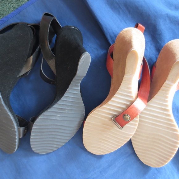 LOT OF 2 PAIRS---NINE WEST WEDGE SANDALS-NEW - Picture 12 of 12
